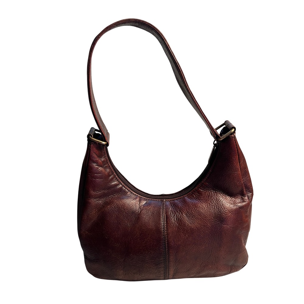 Le Donne Leather Collection Y2K Retro Hobo Shoulder Bag Purse Expresso Brown